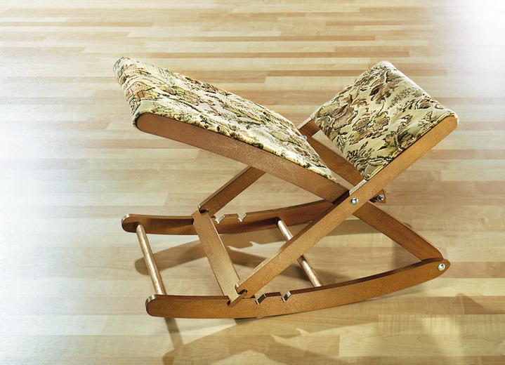 Kleine meubels - ‘ZEIDLER‘ voetenschommel in verschillende uitvoeringen, in Farbe BRUIN, in Ausführung Hoes van velours Ansicht 1