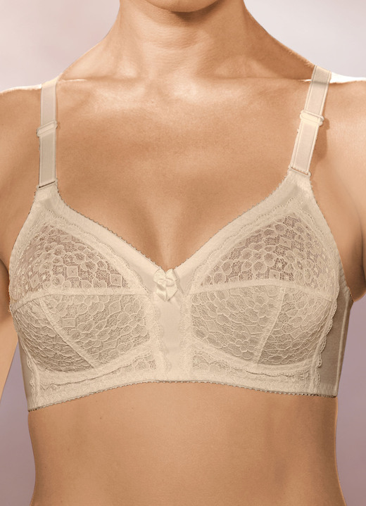 Soft-BH - Beha met gevoerde kanten cups, in Größe 075 bis 110, in Cup D, in Farbe HAUT Ansicht 1