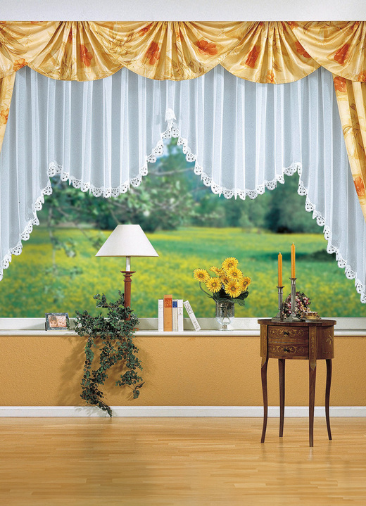 Klassiek - M-Bogen-winkel, in Größe 060 (100 x 300 cm) bis 167 (H 175 x B 900 cm), in Farbe WIT Ansicht 1