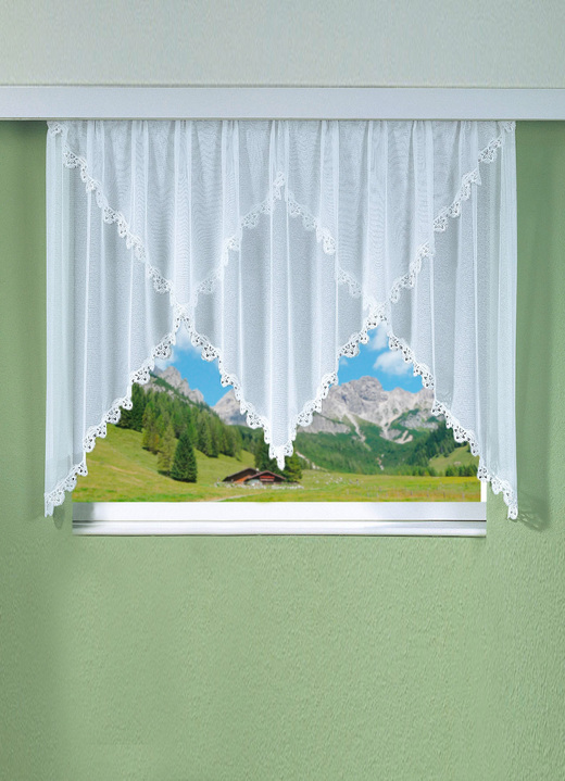 Klassiek - Couvert gordijn, in Größe 060 (H100xB300 cm) bis 184 (H 160 x B 600 cm), in Farbe WIT