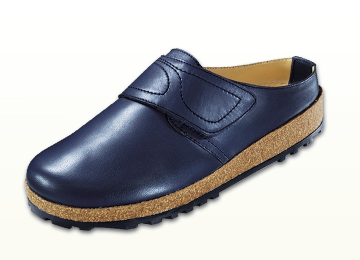 Sandalen & slippers - Haflinger leren klomp van zacht rundleer, in Größe 036 bis 042, in Farbe BLAUW Ansicht 1