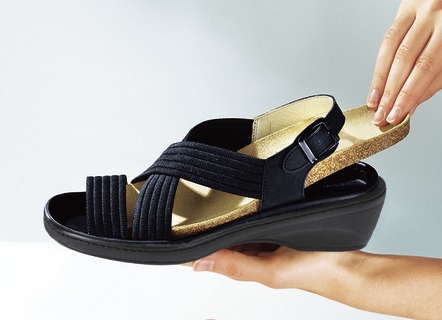 Stretch comfort sandaal