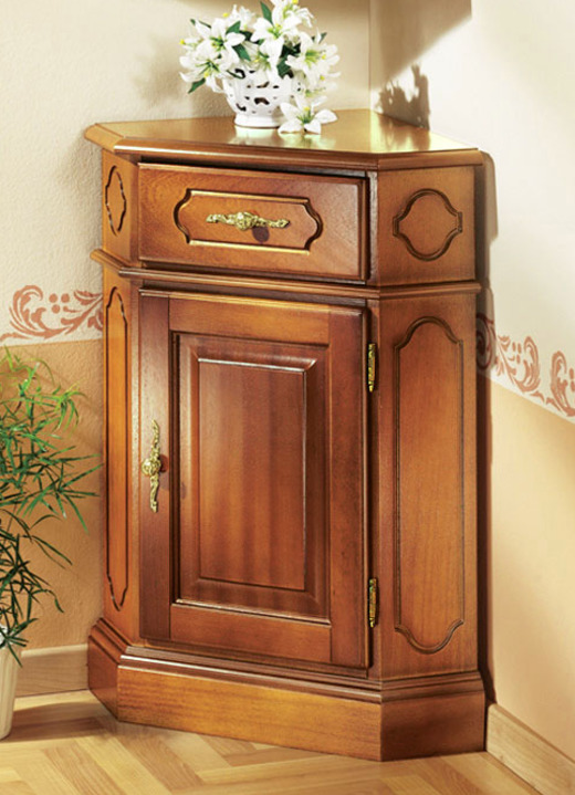 Commodes - Hoekladekast met elegante, goudkleurige metalen handgrepen, in Farbe KIRSCHBAUM Ansicht 1