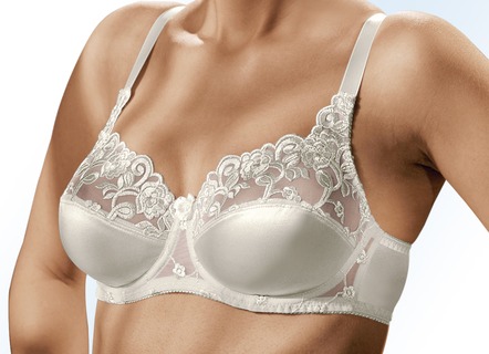 Naturana two-pack beugelbeha met tule borduursel aan de voorkant