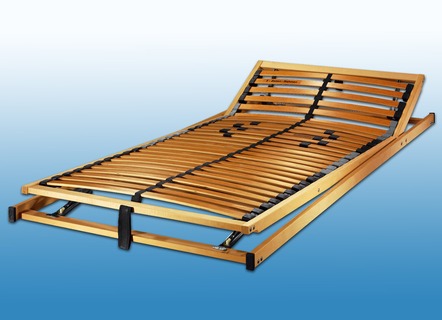 Houten lattenbodem met meerdere zones