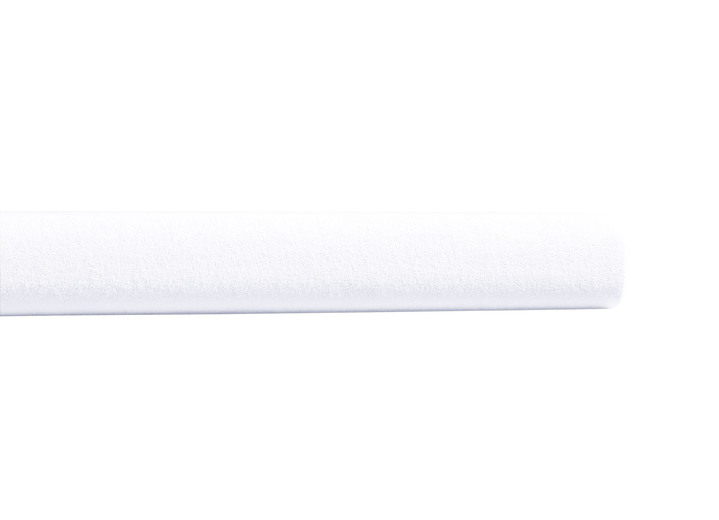 Hoeslakens - Knuffelzachte hoeslakens van hoogwaardig Nicki-velours, in Größe 133 (Hoeslaken, 90-100/200 cm) bis 138 (Hoeslaken, 180-200/200 cm), in Farbe WIT Ansicht 1