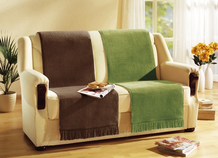 Hoes voor deken en fauteuil met franje