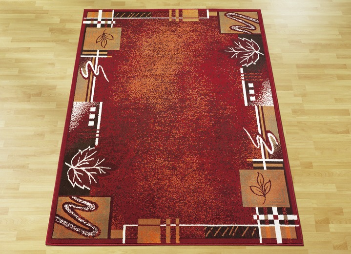 Bedomrandingen - Onderhoudsvriendelijke bruggen, tapijten en bedranden, in Größe 111 (Brücke, 60x110 cm) bis 315 (Bettumrandung, 3-teilig), in Farbe ROOD Ansicht 1