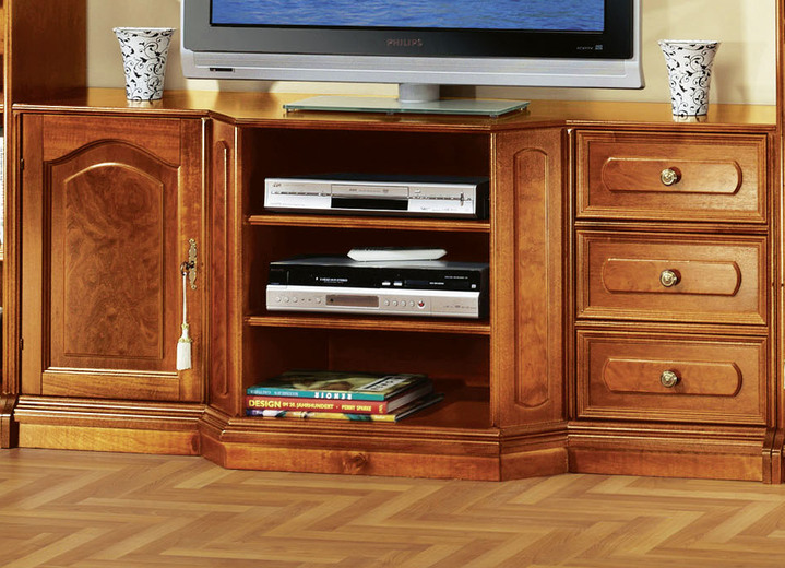 TV- & hifi-meubels - Gedeeltelijk massief TV-longboard met echt houtfineer, in Farbe KERSENBOOM Ansicht 1
