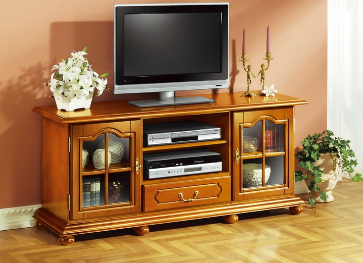 TV- & hifi-meubels - TV-longboard met echt houtfineer, in Farbe KERSENBOOM Ansicht 1