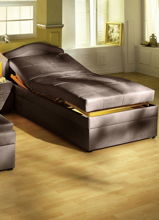 Gestoffeerde bedden - Comfortabel bed in verschillende uitvoeringen, in Farbe BRUIN Ansicht 1