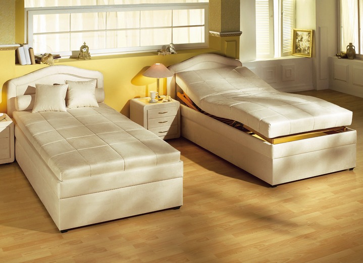 Gestoffeerde bedden - Comfortabel bed in verschillende uitvoeringen, in Farbe BEIGE Ansicht 1