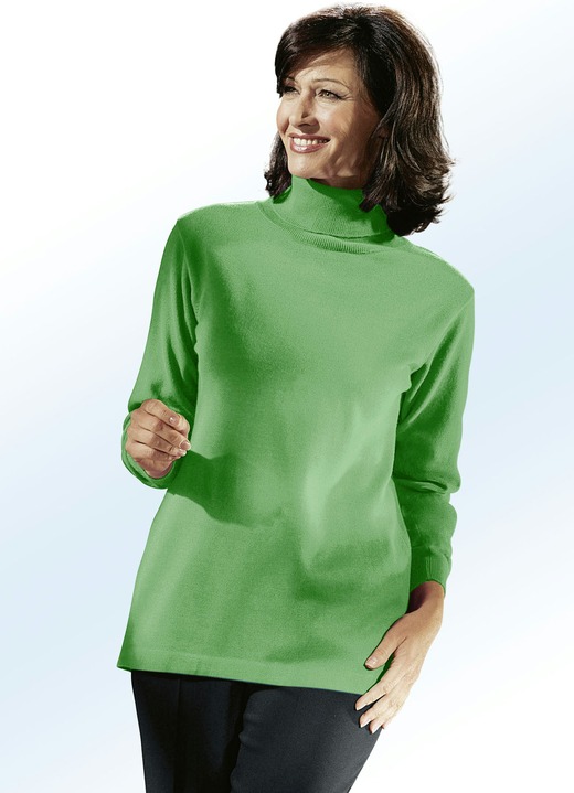 Lange mouw - Makkelijk combineerbare trui, in Größe 040 bis 060, in Farbe GROEN