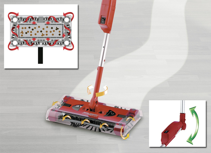 Reinigingsapparaten - Swivel Sweeper oplaadbare rolveger met krachtige accu., in Farbe ROOD Ansicht 1