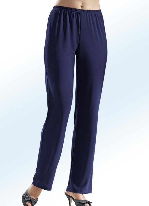 Homewear & vrijetijdsmode - KLAUS MODELLE broek met elastische tailleband, in Größe 018 bis 056, in Farbe MARINE Ansicht 1
