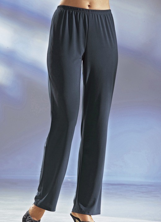 Homewear & vrijetijdsmode - KLAUS MODELLE broek met elastische tailleband, in Größe 018 bis 056, in Farbe ANTRACIET Ansicht 1