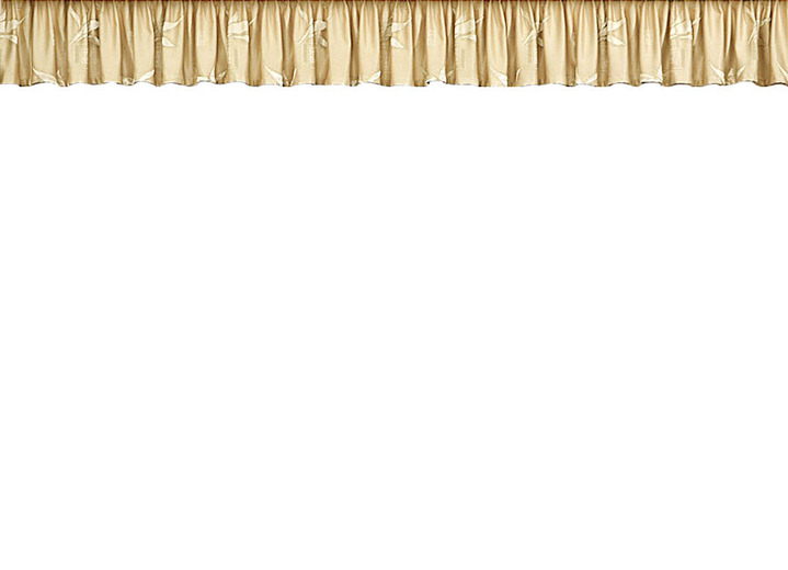 Klassiek - Geweldige lambrekijn met gesmokte band, in Größe 674 (H 30 x B 300 cm) bis 691 (H 30 x B 900 cm), in Farbe ZAND Ansicht 1