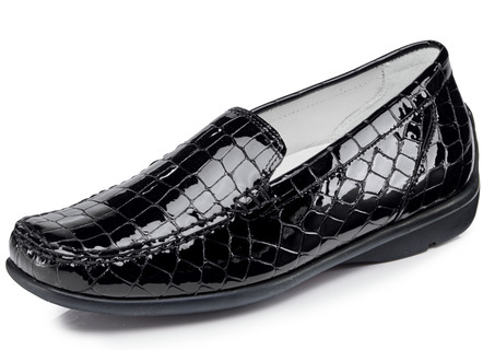 Waldläufer mocassin loafer met stijlvol krokodillen reliëf