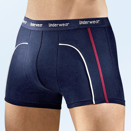 Set van drie boxershorts van fijne jersey, marine