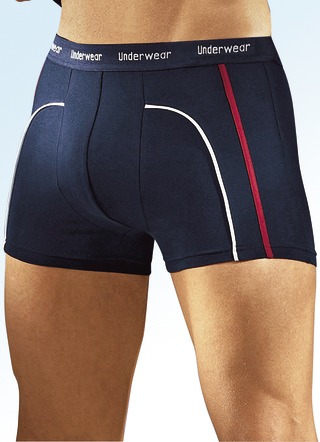 Set van drie boxershorts van fijne jersey, marine