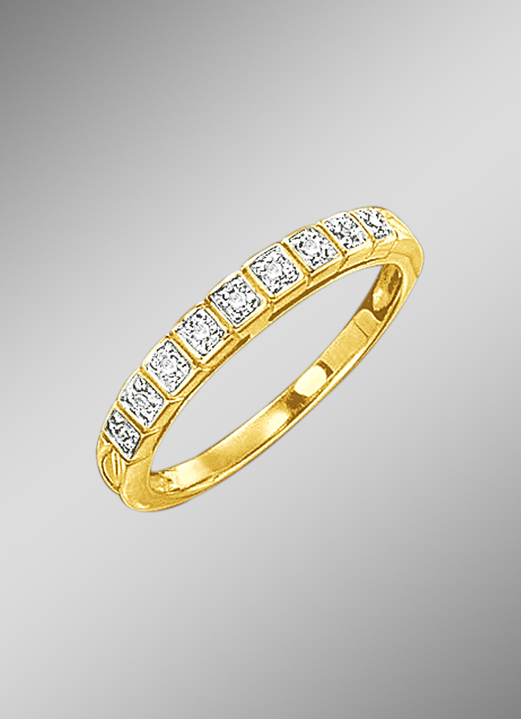 Ringen - Damesring met diamanten, in Größe 160 bis 220, in Farbe