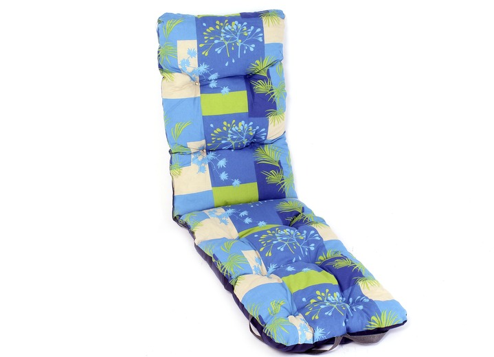 Kussen - Comfortabele kussens met doorgestikte knopen, in Farbe BLAUW, in Ausführung Kussen voor relax-klapstoel Ansicht 1