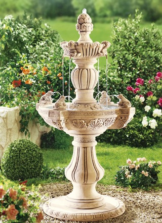 Handgemaakte fontein van gietsteen
