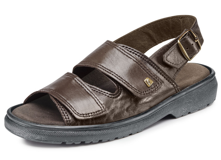 Sandalen & slippers - Sandaal met uitneembaar voetbed, in Größe 040 bis 047, in Farbe MOKKA Ansicht 1
