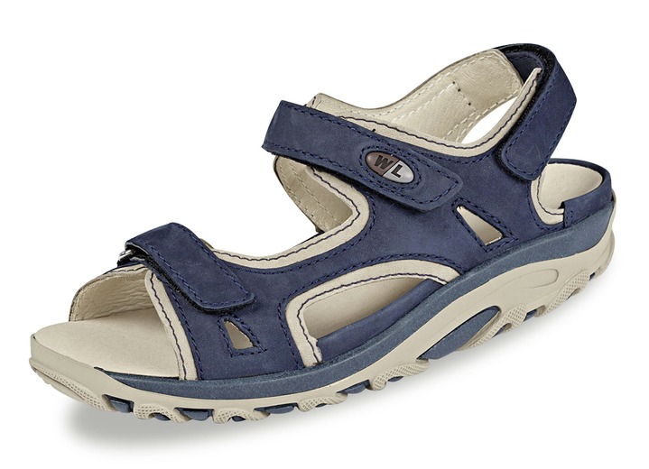 Sandalen & slippers - Rangersandaal met uitneembaar voetbed, in Größe 3 1/2 bis 8, in Farbe MARINE-BEIGE Ansicht 1