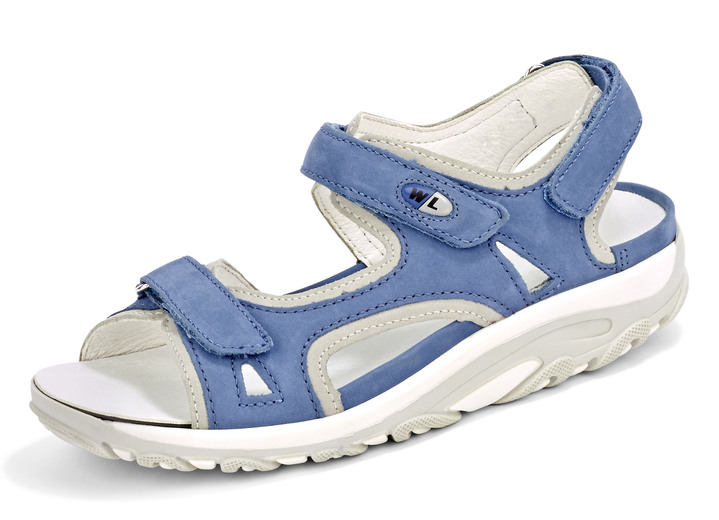 Sandalen & slippers - Rangersandaal met uitneembaar voetbed, in Größe 3 1/2 bis 8, in Farbe JEANS-LICHTGRIJS Ansicht 1