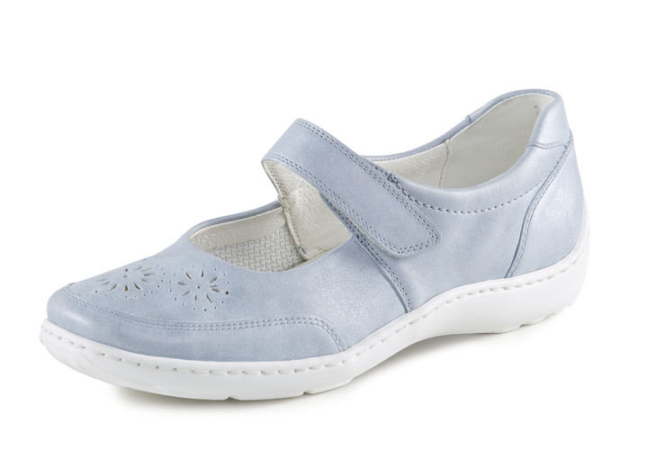 Instappers & veterschoenen - Waldläufer pantoffels met luchtige perforaties, in Größe 4 bis 8 1/2, in Farbe BLEU Ansicht 1