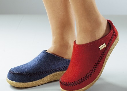 Haflinger pantoffel van wolvilt