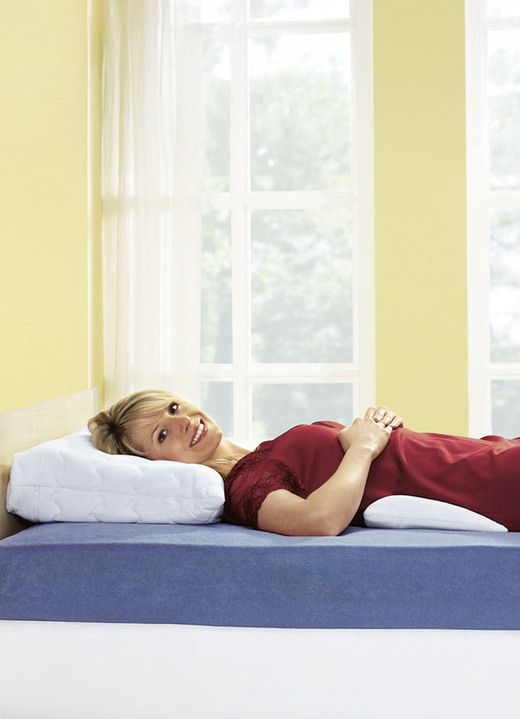 Dekbedden e.d. - Relaxkussenprogramma van f.a.n, in Größe 121 (neksteunkussen, 40/80 cm) bis 125 (lendenkussen, 27/50 cm), in Farbe WIT