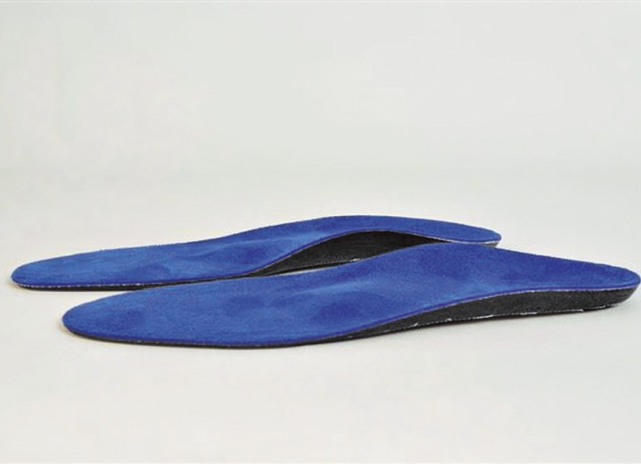 Inlegzolen - Orthopedische zool met zacht kussen, in Größe 001 bis 006, in Farbe BLAUW-ZWART Ansicht 1