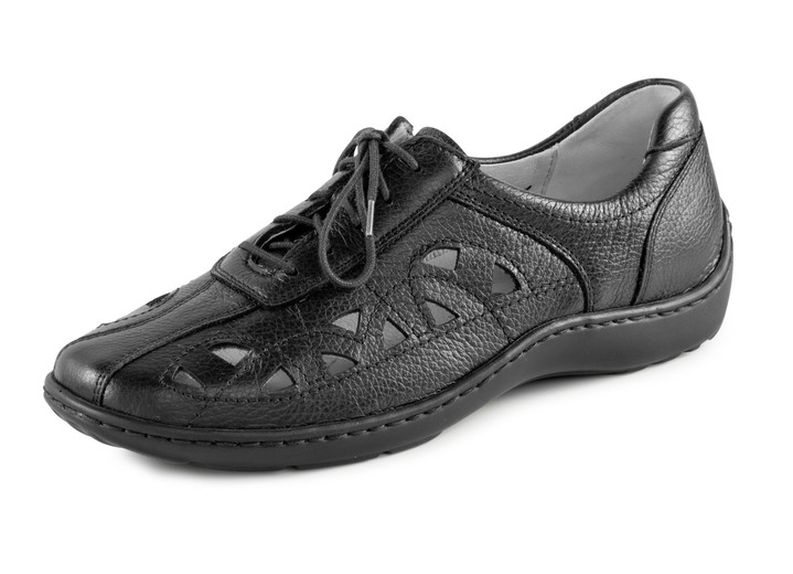 Instappers & veterschoenen - Waldläufer veterschoen met luchtige openingen, in Größe 4 bis 8 1/2, in Farbe SCHWARZ Ansicht 1