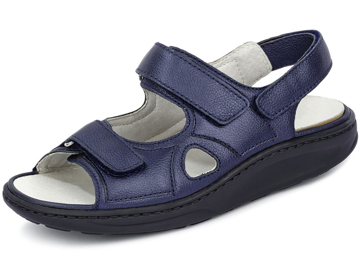 Sandalen & slippers - Waldläufer klittenbandsandaal met afrolfunctie, in Größe 3 1/2 bis 8, in Farbe STAALBLAUW Ansicht 1