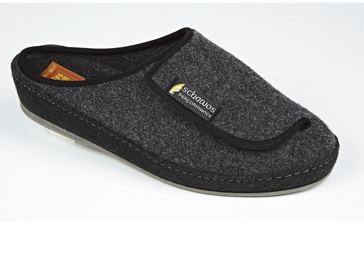 Sandalen & slippers - Klittenband slipper van Schawos, in Größe 037 bis 046, in Farbe ANTRACIET Ansicht 1