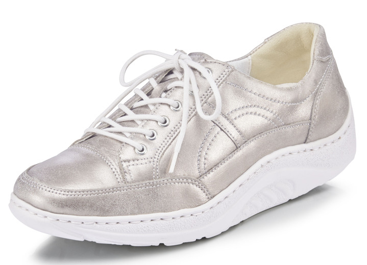 Instappers & veterschoenen - Waldläufer, comfortabele dames veterschoenen, breedte H, zool met afrolfunctie, in Größe 4 bis 8 1/2, in Farbe CHAMPAGNE Ansicht 1