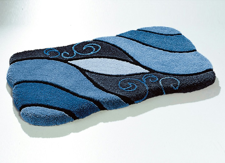 Grund - Badmattenset van Grund in biotex-kwaliteit, in Größe 100 (Duschvorleger, 50/80 cm) bis 112 (WC-Deckelbezug mit Kordel), in Farbe BLAUW Ansicht 1