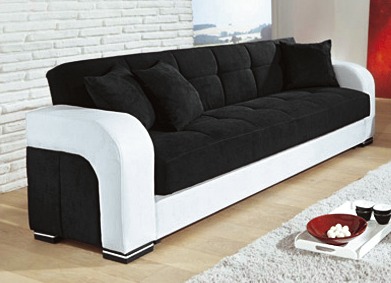 Gestoffeerde meubels - Functioneel gestoffeerd meubilair gemaakt van hoogwaardig kunstleer, in Farbe WIT-ZWART, in Ausführung Driezits Ansicht 1