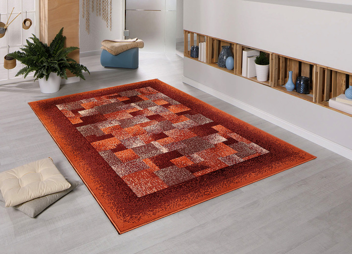 Klassiek - Fluwelen vloerkleden, tapijten en slaapkamermatten, in Größe 105 (Brücke, 60x110 cm) bis 309 (Bettumrandung, 3-teilig), in Farbe TERRA Ansicht 1