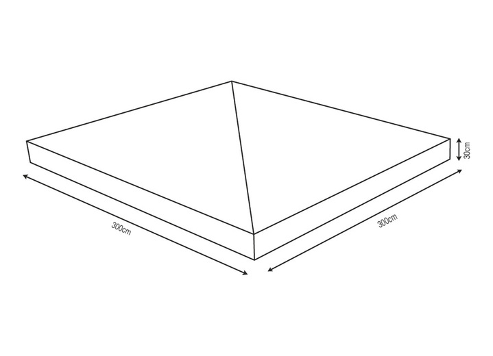 Paviljoens - Beschermkap voor paviljoendak, verschillende uitvoeringen, in Farbe TRANSPARENT, in Ausführung Beschermkap, 3 x 3 m Ansicht 1