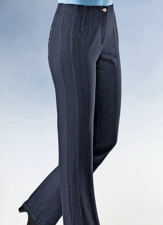 Jeans - jeans met een cropped tailleband Jeans - jeans met een cropped tailleband, in Größe 019 bis 096, in Farbe DONKERBLAUW