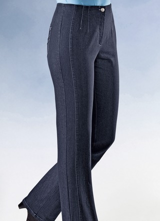 jeans met een cropped tailleband