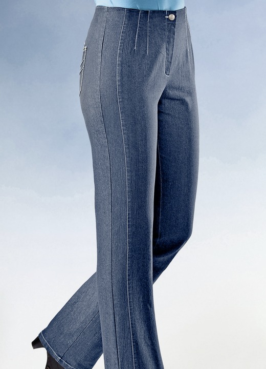 Jeans - Jeans met aangeknipte boord, in Größe 019 bis 096, in Farbe LICHTBLAUW Ansicht 1