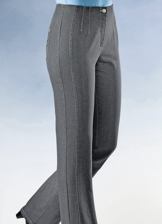 Jeans - Jeans met bijgesneden tailleband Jeans - Jeans met bijgesneden tailleband, in Größe 019 bis 096, in Farbe MIDDENGRIJS