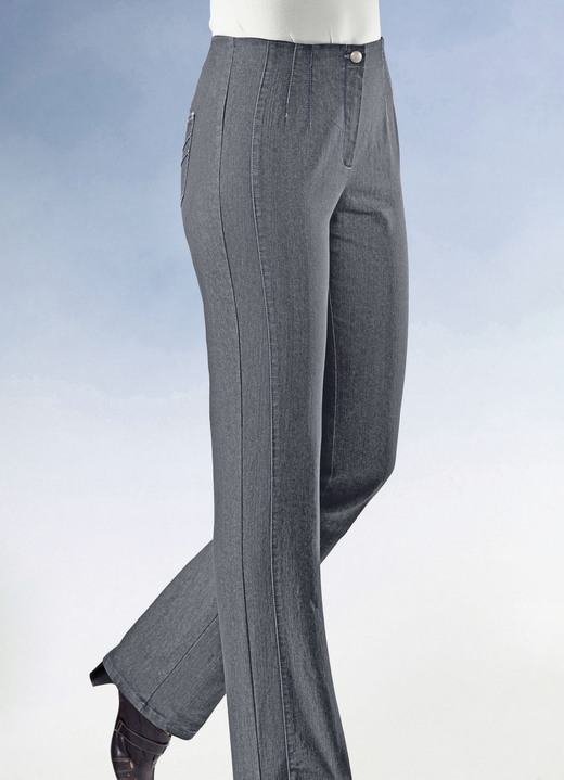 Broeken - Jeans met figuurflatterende deelnaad Broeken - Jeans met figuurflatterende deelnaad, in Größe 019 bis 096, in Farbe MIDDELGRIJS