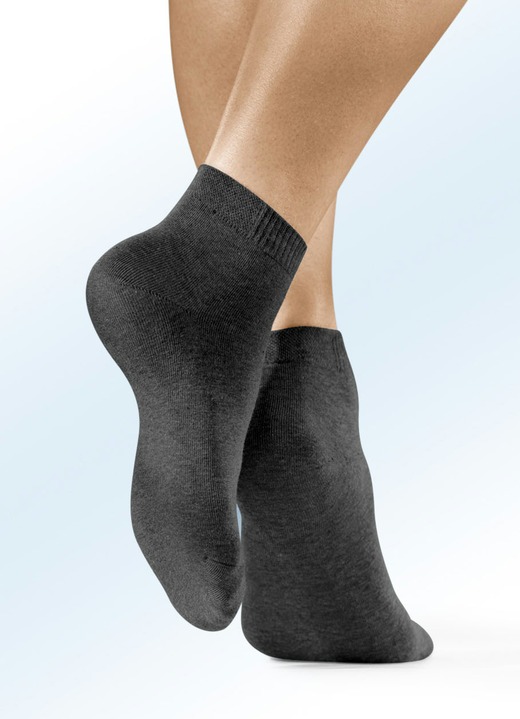 Kousen & panty's - Set van zes sokken in verschillende kleuren, in Größe 1 (Schoenm. 35-38) bis 3 (Schoenm. 43-46), in Farbe 6X ZWART Ansicht 1