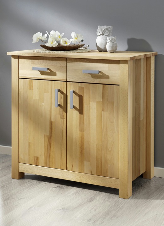 Commodes - Ladekast met fronten van massief beukenhout, in Farbe KERNBUCHE, in Ausführung Commode, klein