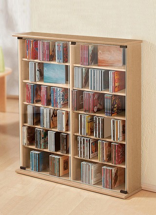 Vitrines met ESG-veiligheidsglas voor 300 CD's
